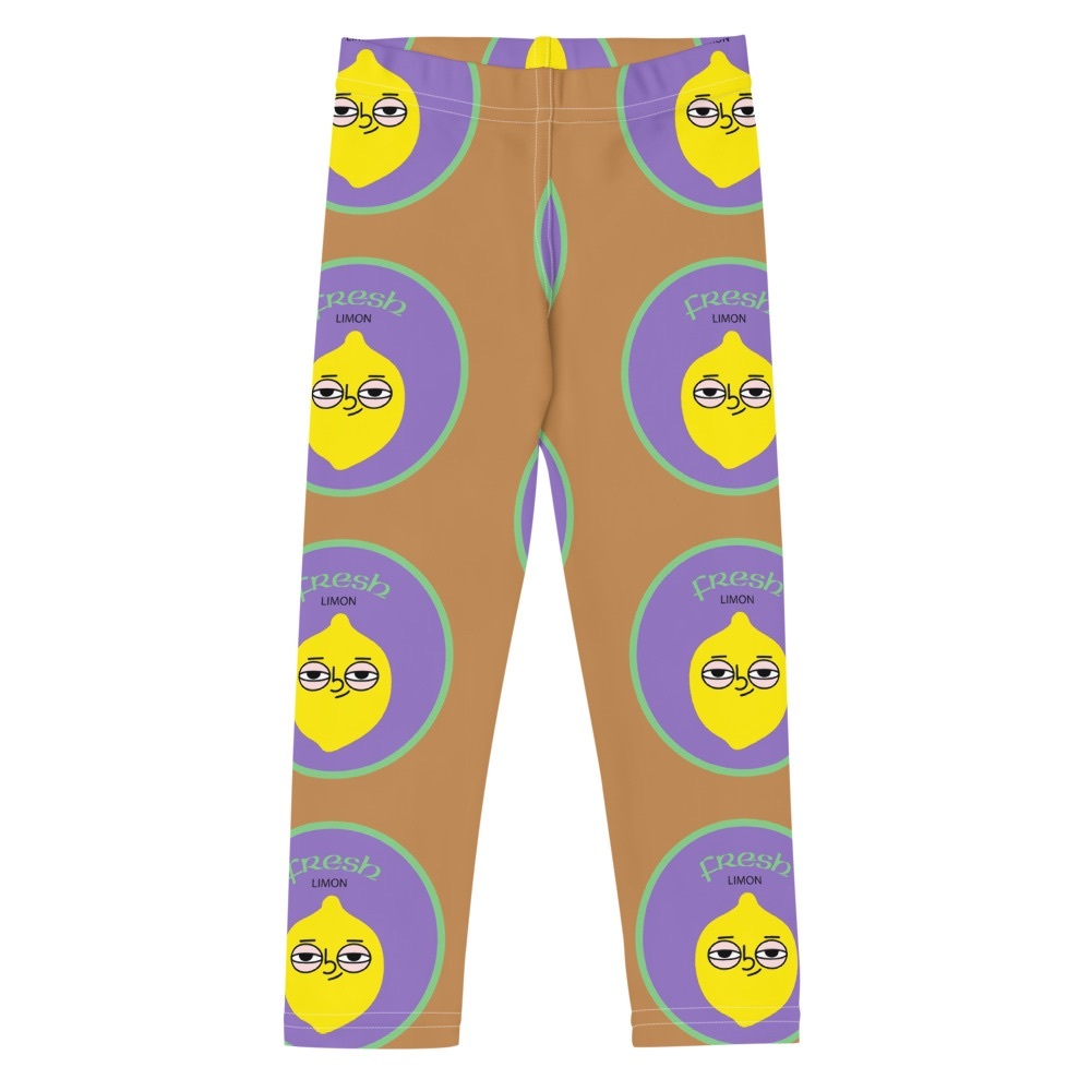 Fruit Salad Kids Leggings - Lemon